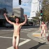 Protesters in the Buff