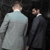 Business Meeting in Bathroom