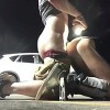 Parking Dick in Parking Garage