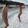 Russian Youth Go Ice Swimming